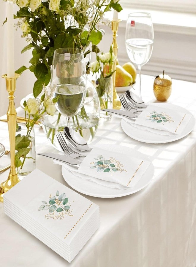 IANFEPH Disposable Linen-Feel Dinner Napkins with Built-in Flatware Pocket, 50 Pack Prefolded Paper Napkins for Silverware Elegant Guest Hand Towels for Wedding Birthday Valentine Party - Image 2